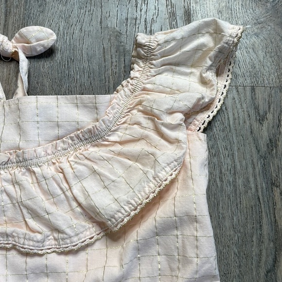 Catherine Malandrino Mini Asymmetrical Gold and Pink One Piece, size 2T - Picture 3 of 6